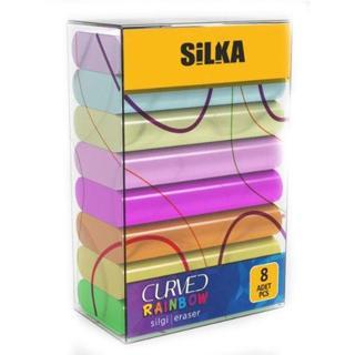 Silgy Silka- Curved Raınbow Pastel Silgi 8 li