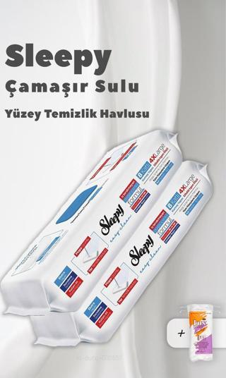 Sleepy 2 Paket 4XL Mopa Uyumlu Çamaşır Sulu Havlu ve Pamuk