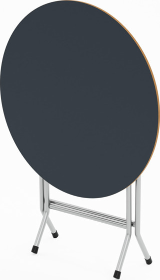 Eportatif Katlanır Masa Yuvarlak Kırma Mutfak Masası 70 Füme 1461