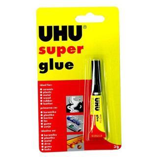 Uhu Super Glue Sivi Japon Yapıştırıcı 3 Gr - Jumbo Paket 12 li Kartela 42400