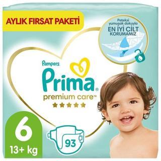Prima Premium Care 6 Beden Bebek Bezi 93 Adet Extra Large Aylık Fırsat Paketi