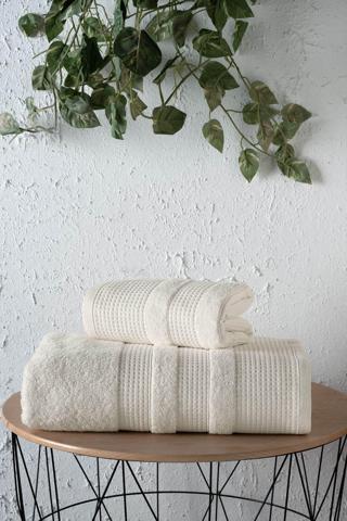 Arliva Home Fıona Pıke Bordürlü Havlu Ekru 50X80