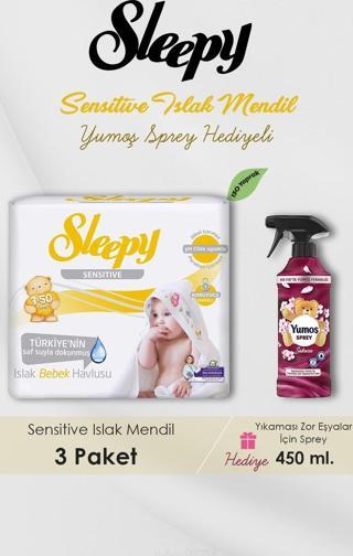 150 Adet Sensitive Islak Mendil, Sakura Oda Kokusu Hediyeli