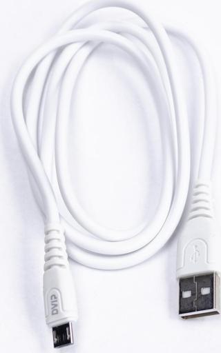 DVIP S01M 6A 67W Fast Charging UsbA to Micro Data ve Hızlı Şarj Kablosu 1M Beyaz