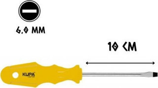 Kupa Tornavida Mıknatıslı DÜZ Uçlu 6.0 - 10 cm.