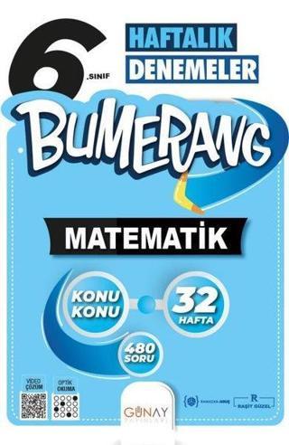 6. Sınıf Bumerang 32 Haftalık Matematik Denemeleri - Günay Yayıncılık