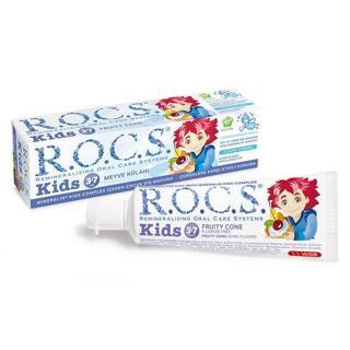 Rocs Kids 3-7 Yaş Meyveli Çocuk Diş Macunu Meyve Külahı 35ml