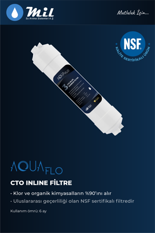Aquaflo Kapalı Kasa Cihazlar İçin 3. Aşama 12″ CTO Ön Filtre