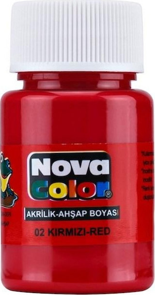Nova Color AKRILIK BOYA SISE 30CC KIRMIZI NC-170 - (12 Adet)
