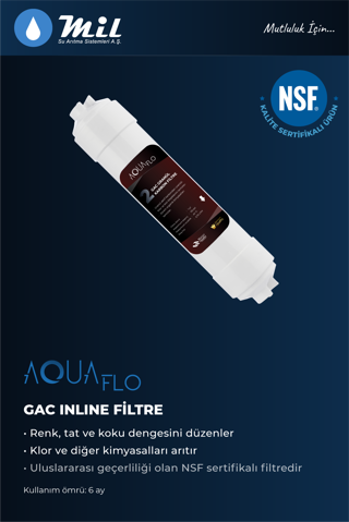 Aquaflo Kapalı Kasa Cihazlar İçin 2. Aşama 12″ GAC Ön Filtre