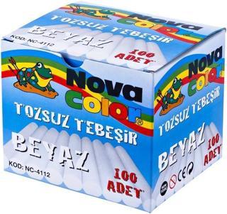 Nova Color TEBEŞİR 100'LÜ BEYAZ TOZSUZ NC-4112