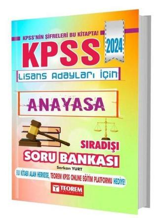 2024 KPSS Lisans Anayasa Sıradışı Soru Bankası - Muhammed Uğur - Teorem Yayınları