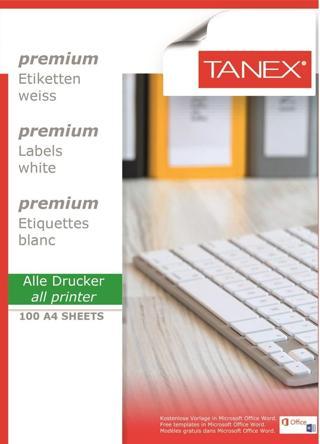 Tanex LASER ETIKET TW-2105 105 X 37.125 MM