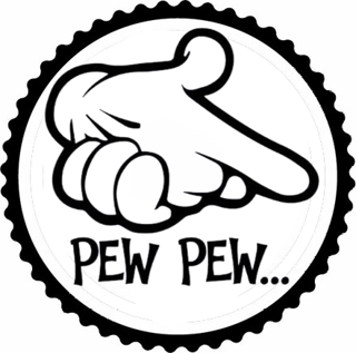 Pew Pew Tasarım Sticker 40 x 40 cm