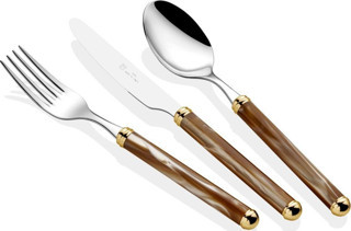 Rivadossi Rodi Ring Şampanya 75 Parça Çatal Bıçak Seti