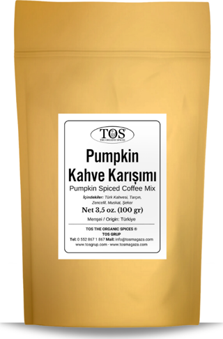 Pumpkin Baharatlı Kahve Karışımı 100 gr (1. Kalite) Pumpkin Spiced Coffee Mix