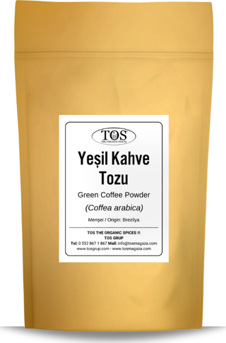 Yeşil Kahve Çekirdeği Tozu 100 gr (1. Kalite) Coffea arabica / Green Coffee Powder