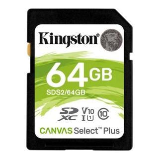 Kingston 64GB SDXC Canvas Select Plus 100R C10 UHS-I U1 V10 SDS2/64GB