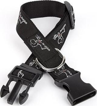 Doggie Köpek Desenli Dokuma Köpek Boyun Tasması 3 cm x 36-60 cm