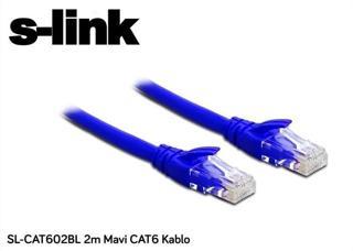 S-lınk Sl-cat602bl, Cat6, Patch, 2mt, Kablo (mavi)