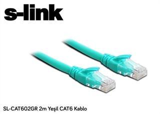 S-lınk Sl-cat602gr, Cat6, Patch, 2mt, Kablo (yeşil)