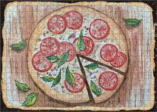 Tablomega Ahşap Mdf Puzzle Yapboz Sebzeli Pizza 500 Parça 50*70 Cm