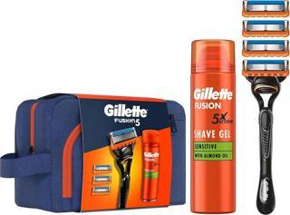 Gillette Fusion H+4 + Fusion Jel 200ML + Çanta