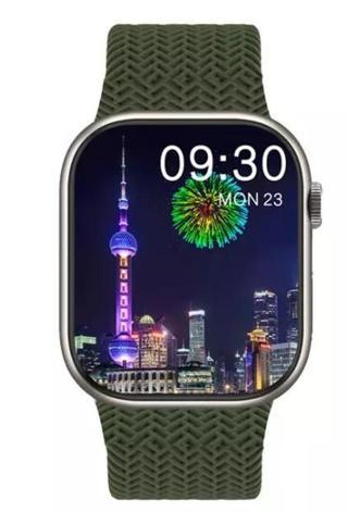 Winex 2024 Watch 9 Pro Amoled Ekran Android iOS Uyumlu Akıllı Saat Yeşil
