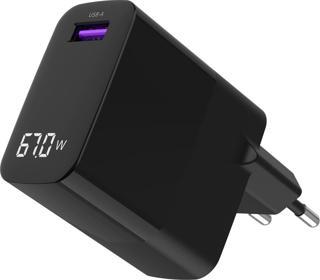 X-Level Charger Superbled Plus Usb-A GaN Led Ekranlı 3.35A 67W Siyah Hızlı Şarj Adaptörü