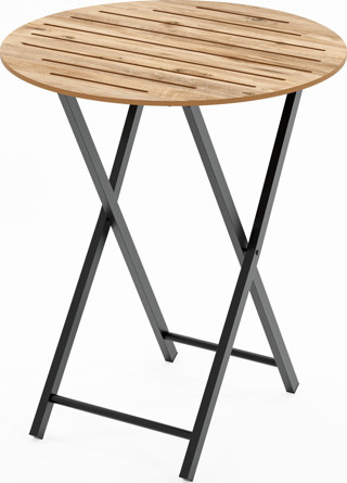 Eportatif  Bahçe Masası Katlanır Bistro Masa Yuvarlak Çam 1487