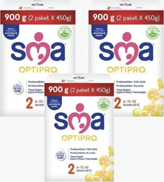 SMA Optipro 2 Probiyotik Devam Sütü 900 gr 3 Adet