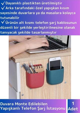 Özel Üretim Duvara Monte Edilebilen Yapışkanlı Güçlü Tasarım Telefon Şarj İstasyonu 1 Adet