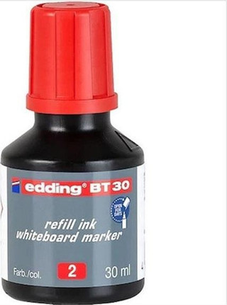 Edding Tahta Kalem Mürekkebi Damlalıklı Ekonomik 30 ML Kırmızı BT30 2Li