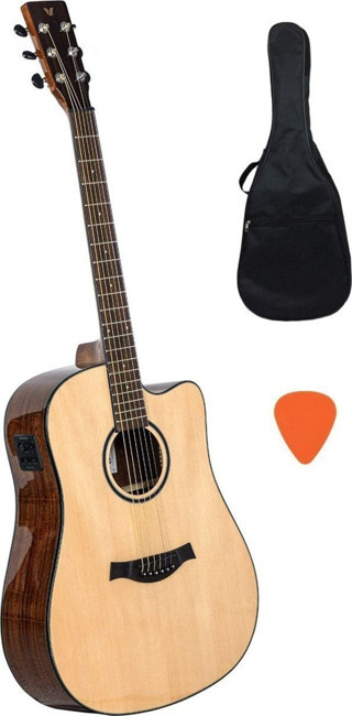 Valler Va530Ceq Cutaway Elektro Akustik Gitar Parlak Cilalı