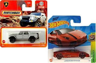2 Araç Lamborghini Set - Hot Wheels Reventon & Matchbox LM002 (1/64)