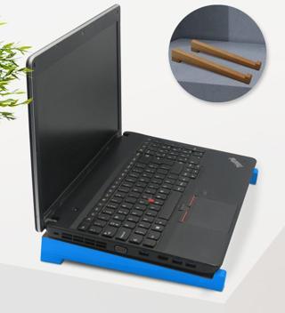 BK Gift Taşınabilir Ahşap Mavi Notebook Laptop Standı