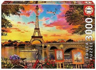 Educa 17675 Sunset in Paris 3000 Parça Puzzle