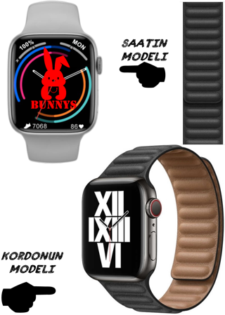 Oppo Uyumlu Nfc Özellikli Bt Konuşma Özellikli Wacht 8 Akıllı Saat Deri Krdn