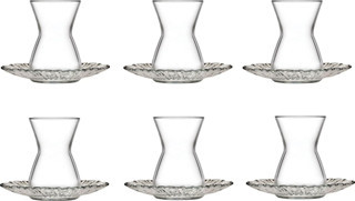 Paşabahçe şelale çay seti çay takımı - çay bardağı çay tabağı 12 prç.