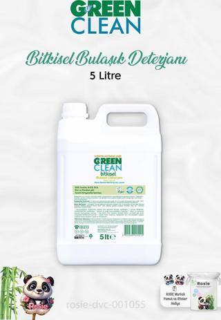 Green Clean Bitkisel Bulaşık Deterjanı Portakal Yağlı 5 lt ve ROSIE