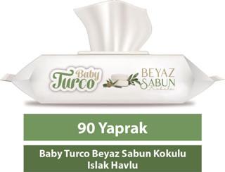 Baby Turco Beyaz Sabun Kokulu Islak Havlu (12*90) 1080 Yaprak