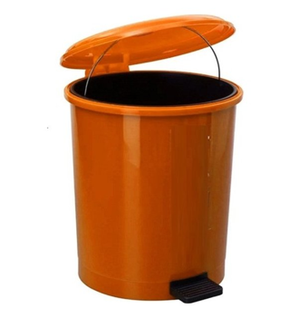 Safell  Pedallı Çöp Kovası 30 litre - 4 Renk TURUNCU