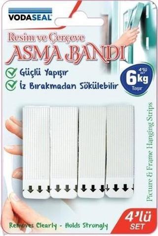 Vodaseal Resim Çerçeve Asma Bandı (6kg Taşır İz Bırakmaz) 4lü