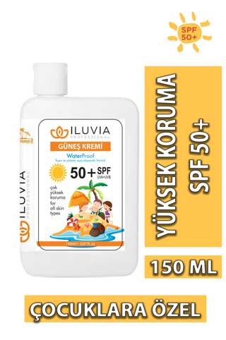 iluvia Kids Çocuk Güneş Kremi Çok Yüksek Koruma 150 ML. 50+ SPF , UVA + UVB