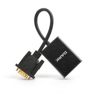 Dark VGA to HDMI Dönüştürücü Siyah