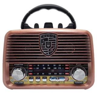 Everton Rt-314  Bluetooth Fm-Usb-Tf-Aux Nostaljik Radyo