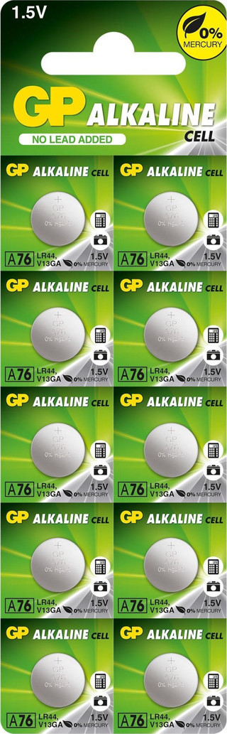 GP GPA76-2C10 LR44 Alkalin Düğme Pil 10'lu Paket