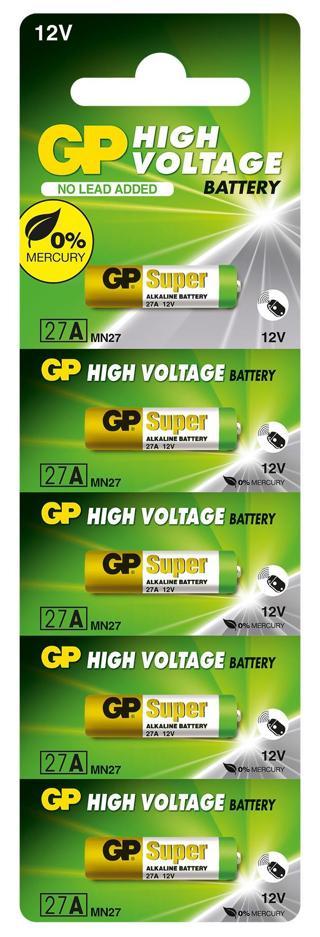 GP Super 27A 12V Alkalin Kumanda Pili5'li Paket GP27A-C5