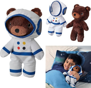IKEA Aftonsparv 28 Cm Çıkarılabilir Astronot Giysili Ayı Yumuşak Peluş Oyuncak