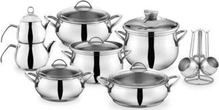 Schafer Alia 18 Parça Çelik Gümüş Çeyiz Seti